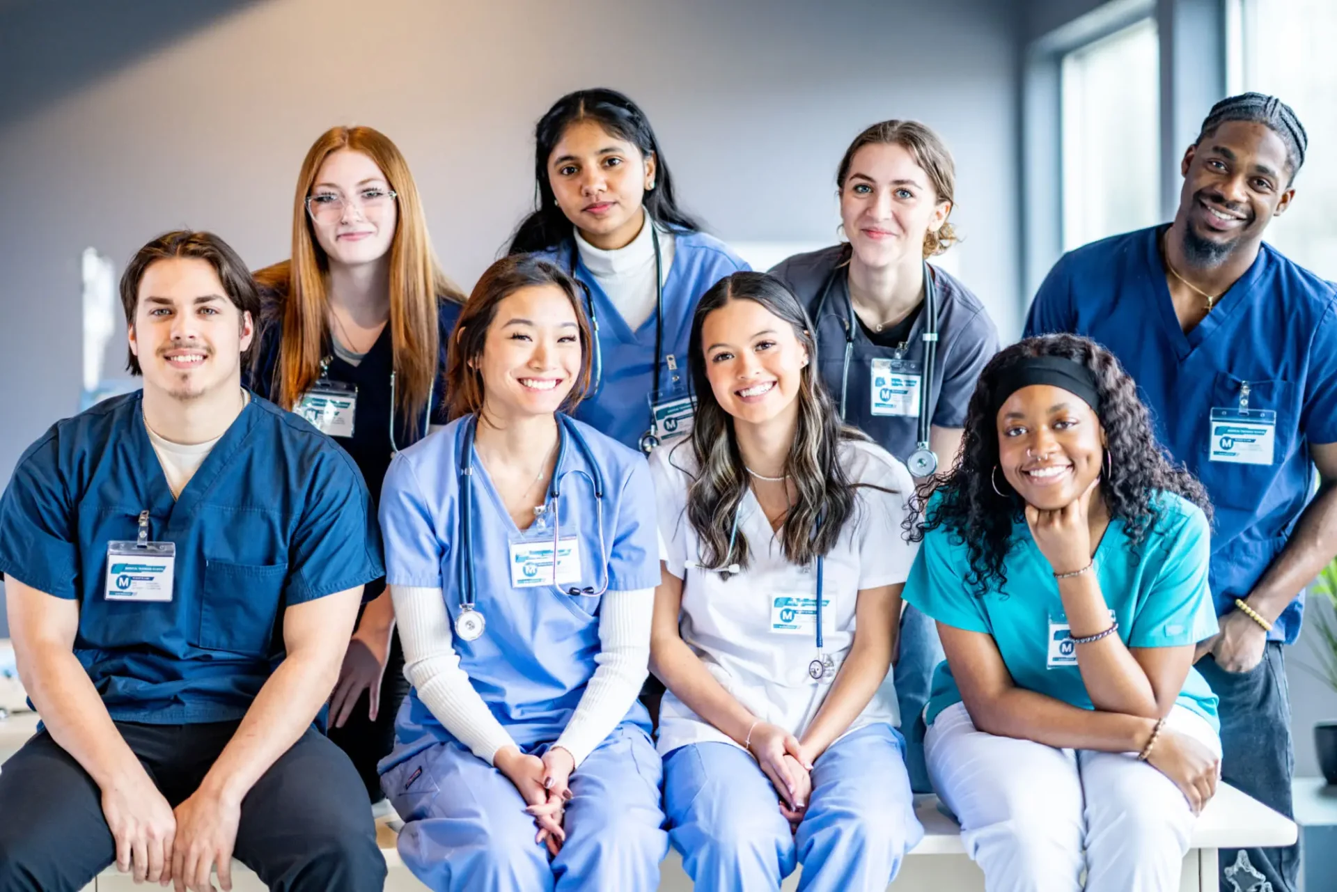 Group of medical professionals smiling together